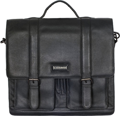 

Calfnero Men Casual Black Genuine Leather Messenger Bag