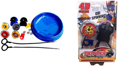

Assemble Metal Masters Beyblade With 4 Pcs Stadium Beyblade For Kids-Combo( Pack OF 2) (Multicolor)(Multicolor)