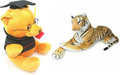 

Deals India Scholar Teddy (20 cm) and brown tiger (32 cm) Combo Set of 2 - 20 cm(Multicolor)