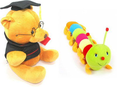 

Deals India Scholar Teddy (20 cm) and caterpillar (55 cm) Combo Set of 2 - 20 cm(Multicolor)
