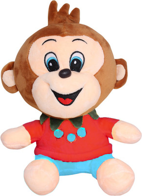 

Tickles Happy Smiling Monkey - 25 cm(Red)