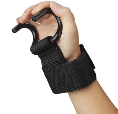 

Leosportz Weight Lifting Hook (1 pair) - Gym Support Hook Gym Wrist Support(Black