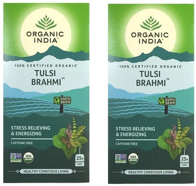 

Organic India Tulsi Brahmi Herbal Tea Bags Vacuum Pack(25 Bags)