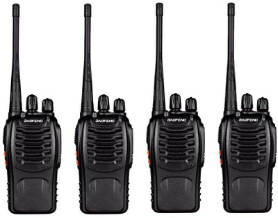 

spydo BF-888S Baofeng Bf-888S 4-Way Radios Walkie-Talkies Long Range Handheld Radios Pack of 4 Walkie Talkie(Black)
