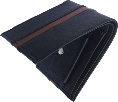 

FRIENDS & COMPANY Men Black Genuine Leather Wallet(8 Card Slots)