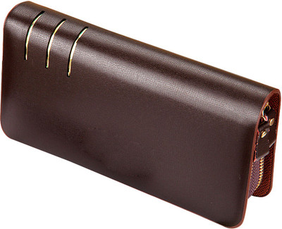 

Crossbody Men Brown Artificial Leather Wallet(8 Card Slots)