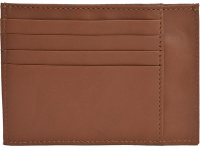 

CANVAS & AWL Men Tan Genuine Leather Wallet(11 Card Slots)