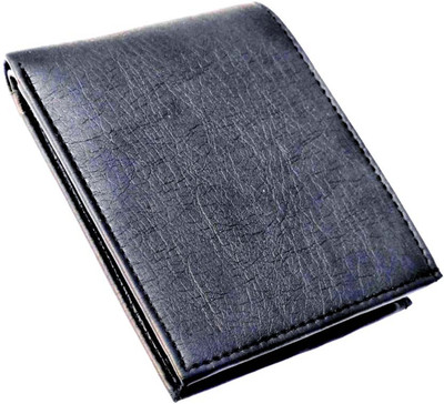 

ibex Men Black Artificial Leather Wallet(6 Card Slots)