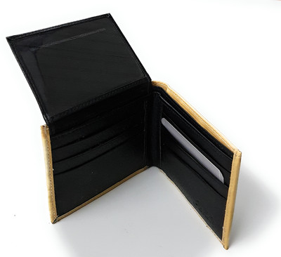 

11e Men Brown Artificial Leather Wallet(7 Card Slots)