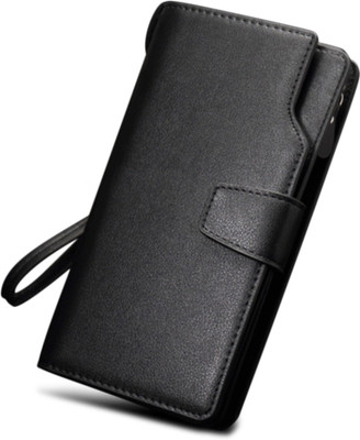 

DECARLO Women Casual Black Artificial Leather Wallet(20 Card Slots)