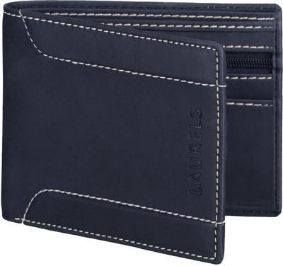 

Laurels Men Blue Genuine Leather Wallet(4 Card Slots)