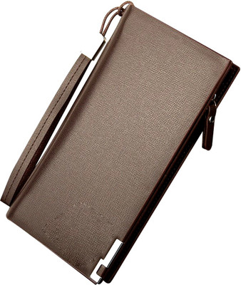 

Crossbody Men Casual Beige Artificial Leather Wallet(12 Card Slots), Brown