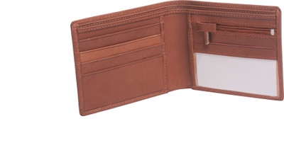 

MH Men Brown Genuine Leather Wallet(6 Card Slots)