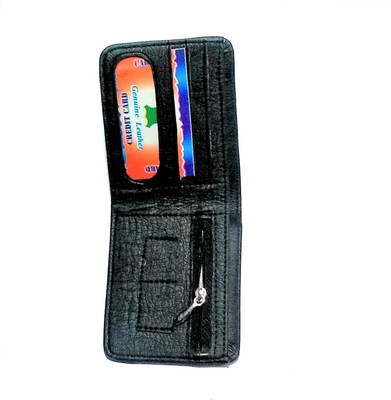 

MK Boys Black Genuine Leather Wallet(3 Card Slots)