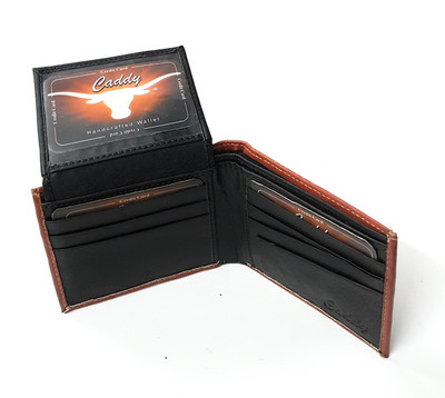 

11e Men Orange Artificial Leather Wallet(7 Card Slots)