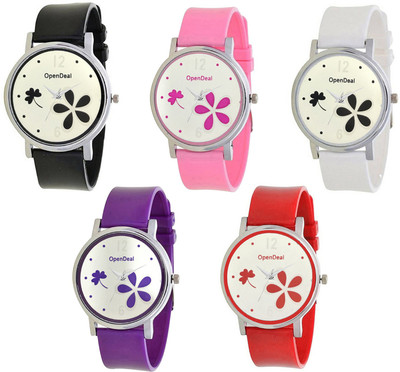 

OpenDeal New Graceful Flower Multicolour Dial Analogue Watch For Girls & Women 302-53 Watch - For Girls