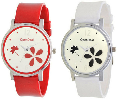 OpenDeal New Graceful Flower Multicolour Dial Analogue Watch For Girls & Women 302-15 Watch - For Girls
