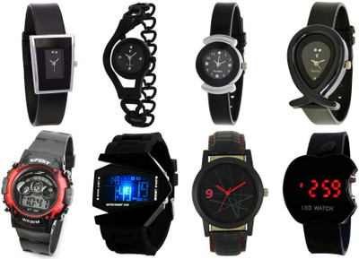 

NUBELA Family Mix Stylish Combo of 8 Analog-Digital NFS8 Watch - For Men & Women