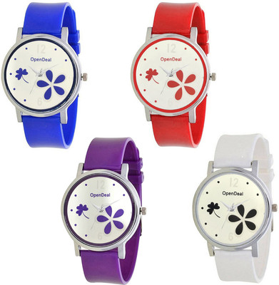 

OpenDeal New Graceful Flower Multicolour Dial Analogue Watch For Girls & Women 302-46 Watch - For Girls