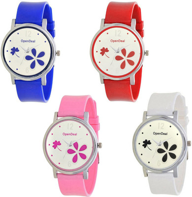 

OpenDeal New Graceful Flower Multicolour Dial Analogue Watch For Girls & Women 302-47 Watch - For Girls