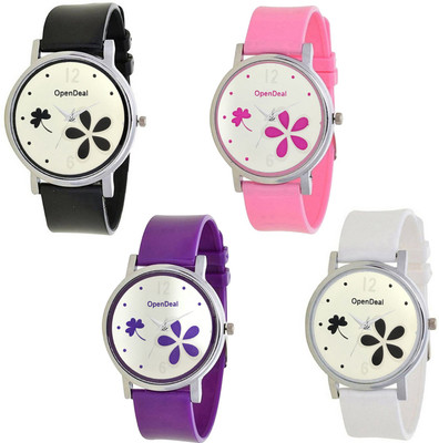 

OpenDeal New Graceful Flower Multicolour Dial Analogue Watch For Girls & Women 302-41 Watch - For Girls