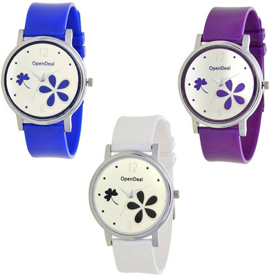 

OpenDeal New Graceful Flower Multicolour Dial Analogue Watch For Girls & Women 302-28 Watch - For Girls