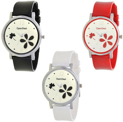 

OpenDeal New Graceful Flower Multicolour Dial Analogue Watch For Girls & Women 302-25 Watch - For Girls