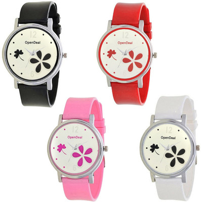 

OpenDeal New Graceful Flower Multicolour Dial Analogue Watch For Girls & Women 302-43 Watch - For Girls