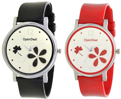 

OpenDeal New Graceful Flower Multicolour Dial Analogue Watch For Girls & Women 302-04 Watch - For Girls