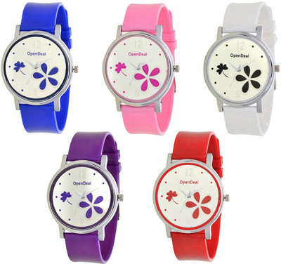 

OpenDeal New Graceful Flower Multicolour Dial Analogue Watch For Girls & Women 302-54 Watch - For Girls