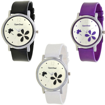 

OpenDeal New Graceful Flower Multicolour Dial Analogue Watch For Girls & Women 302-22 Watch - For Girls