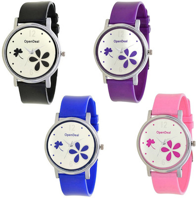 

OpenDeal New Graceful Flower Multicolour Dial Analogue Watch For Girls & Women 302-35 Watch - For Girls