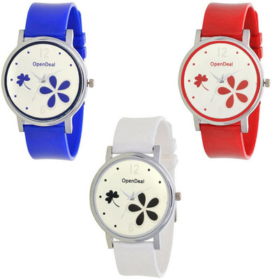 

OpenDeal New Graceful Flower Multicolour Dial Analogue Watch For Girls & Women 302-29 Watch - For Girls