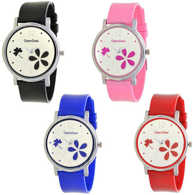 

OpenDeal New Graceful Flower Multicolour Dial Analogue Watch For Girls & Women 302-37 Watch - For Girls