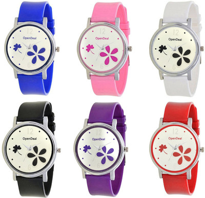 

OpenDeal New Graceful Flower Multicolour Dial Analogue Watch For Girls & Women 302-55 Watch - For Girls