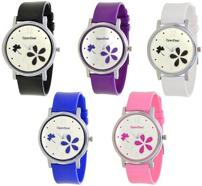 

OpenDeal New Graceful Flower Multicolour Dial Analogue Watch For Girls & Women 302-50 Watch - For Girls