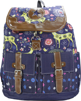 

Desence Stylish Casual College Backpack For Girl's 5 L Backpack(Blue), Multi
