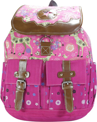 

Desence Stylish Casual College Backpack For Girl's 5 L Backpack(Pink)
