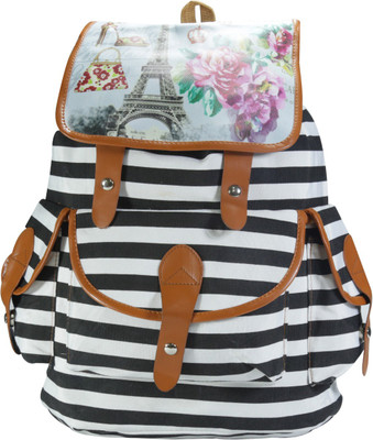 

Desence Stylish Casual College Backpack For Girl's 5 L Backpack(Multicolor), Black