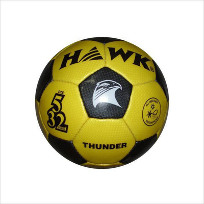 

HAWK THUNDER Textured PVC Football - Size:  (Pack of 1, Yellow, Black) Football - Size: (Pack of 1, Black