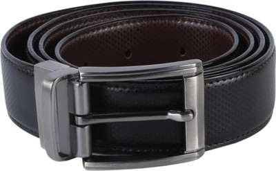 

TIE & CUFFS Men Party, Formal, Casual Black Artificial Leather Belt
