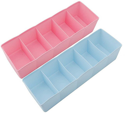 

Inditradition 5 Compartments plastic Dividers, Closet Storage Box(Multicolor)