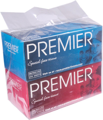 

Premier Face tissues 200 Pulls per Pack, Pack of 2(Pack of 400)