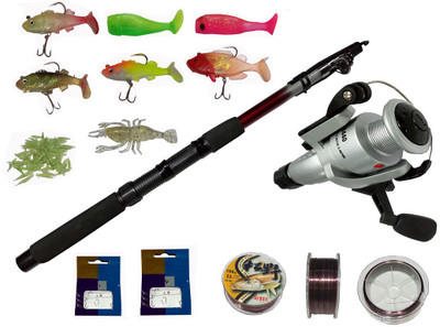 

ourcollection COBRA KING FISHING SET COMBO PACK ARENA 240 Red Fishing Rod(240 cm, 0.198, Red)