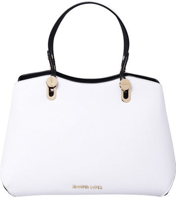 

Jennifer Lopez Hand-held Bag(White, Black), Black;white