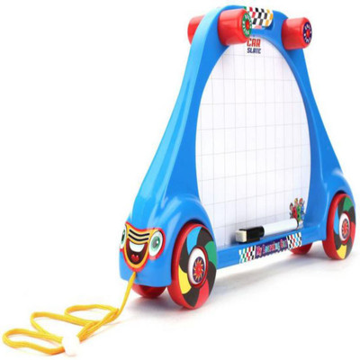 

toyztrend CAR SHAPED PULL ALONG SLATE FOR KIDS 2 IN 1(Multicolor)