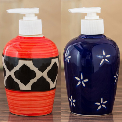 

Sforzi Ceramic soap dispenser combo 250 ml Lotion, Shampoo, Soap Dispenser(Multicolor)