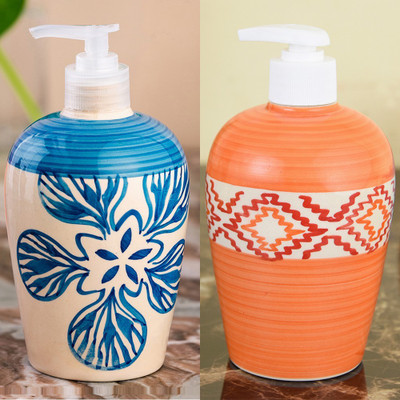 

Sforzi Ceramic soap dispenser combo 450 ml Lotion, Shampoo, Soap Dispenser(Multicolor)