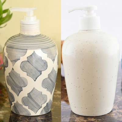 

Sforzi Ceramic soap dispenser combo 450 ml Lotion, Shampoo, Soap Dispenser(Multicolor)