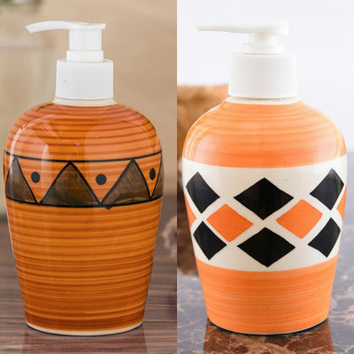 

Sforzi Ceramic soap dispenser combo 700 ml Lotion, Shampoo, Soap Dispenser(Multicolor)